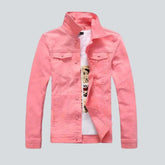 Fancy color men's denim jacket