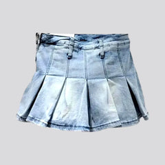 Fashion sanded jean skort for ladies