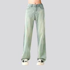 Fashion women's whiskered jeans
