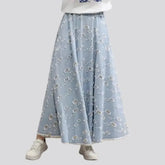 Fit-and-flare denim skirt for ladies