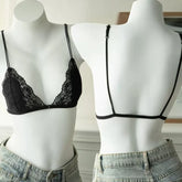 French Solid Color Triangle Thin Cup Bra