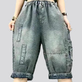 Grey-cast jean shorts for women