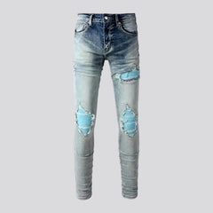 Grunge distressed jeans for men