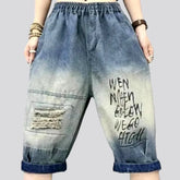 Grunge jeans shorts for women