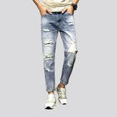 Grunge men's loose jeans