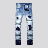 Grunge sanded jeans for men