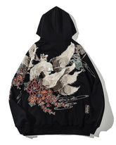 Embroidered White Fox Hoodie