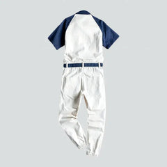 Loose fit men's jeans jumpsuit