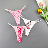Heart/Butterfly Printed Women Cotton Thong