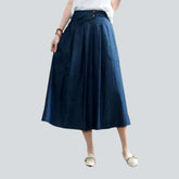 High-waist classic jeans skirt for ladies