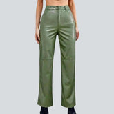 High-waist color women's denim pants