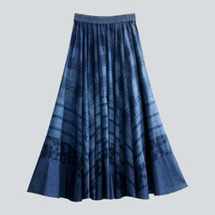 High-waist denim skirt for ladies