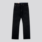 High-waist straight selvedge jeans