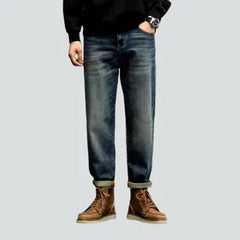 High-waist stretchy jeans for men