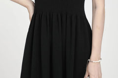 Sleeveless Plain Knit Maxi A-Line Dress