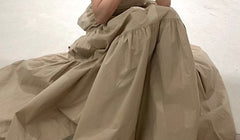 Sleeveless V-Neck Plain Maxi A-Line Dress