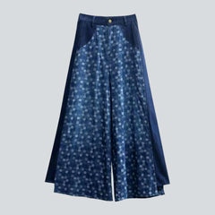 Layered high-waist jean pants for ladies