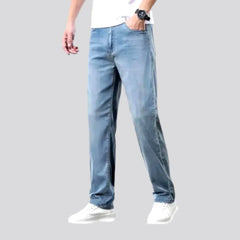 Light-wash stonewashed jeans for men