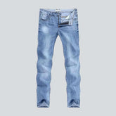 Light wash thin men's jeans