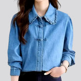 Loose jean shirt for ladies