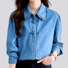 Loose jean shirt for ladies