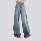 Loose polished jeans for ladies