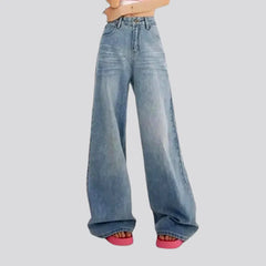 Loose polished jeans for ladies