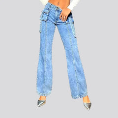 Low-waist women's vintage jeans