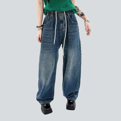 Medium wash baggy women's jeans