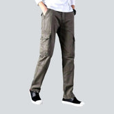 Mid-waist color denim pants for men