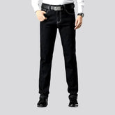 Mid-waist tapered jeans for men
