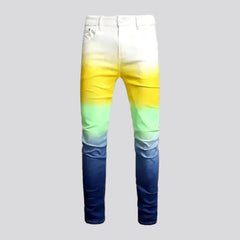 Multi-color jeans for men