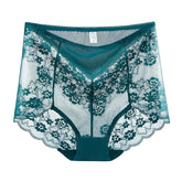 White High Waist Lace Plus Size Women Panties