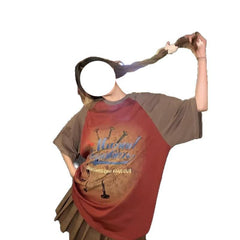 Spray Dyed Gradient Loose Short Sleeve T-shirt