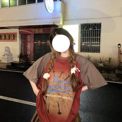 Spray Dyed Gradient Loose Short Sleeve T-shirt