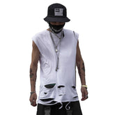 Broken Hole Sleeveless Tee