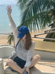 Thin Ice Silk See-Through Top T-Shirt