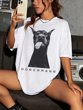 Doberman Loose Casual Cotton T-Shirt