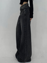 Wide-Leg Ripped Jeans