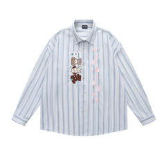 A Loose Casual Shirt With Gog Embroidery
