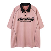 Lapel Polo Shirt Retro Loose Top