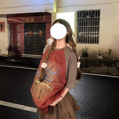 Spray Dyed Gradient Loose Short Sleeve T-shirt