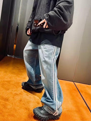 Straight Loose Ripped High Street Distressed Jeans