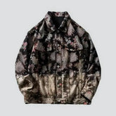 Oversized contrast denim jacket for men