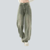Pale green vintage baggy jeans