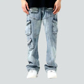 Patchwork stitching jeans for men