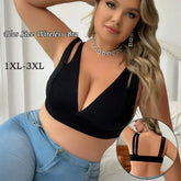 Plus Size Black Wireless Bralette
