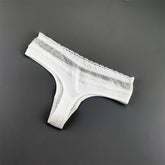 Plus Size Lace Cotton Thongs