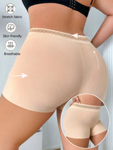 Plus Size Seamless Shapewear Shorts Lace High Waist Anti-Chafing Slip Shorts Skin-Friendly Breathable Under Dress Shorts CX001