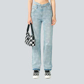 Print straight jeans for ladies